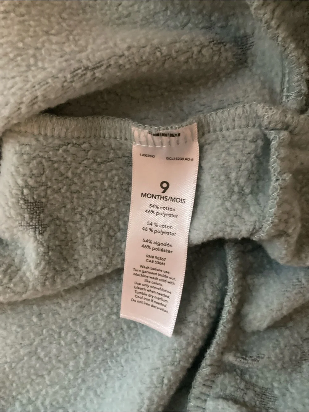 OshKosh B'gosh Light Blue Hooded Jacket with Purple Butterfly Print